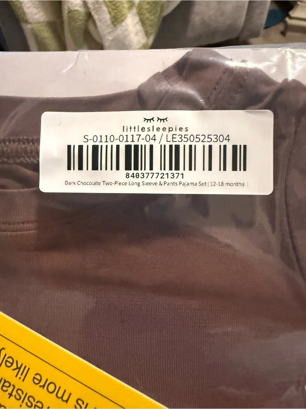 Little Sleepies Men's Short Sleeve Tee in Plum Brown